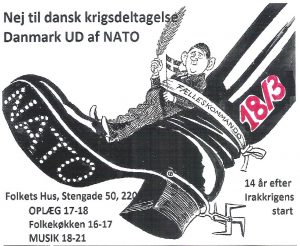 Nej til dansk krigsdeltagelse & Danmark ud af NATO @ Folkets Café | København | Danmark