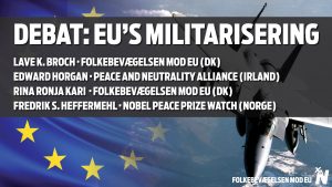 Debatmøde: EU's militarisering Offentligt · Organiseret af Folkebevægelsen mod EU @ Malernes Fagforening Storkøbenhavn  | København | Danmark
